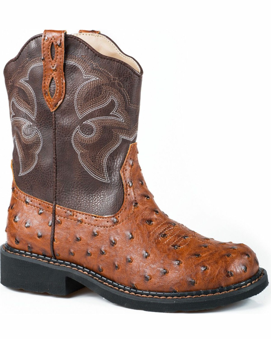 Western Boots * | Roper Women'S Chunk Faux Ostrich Western Boots Discount