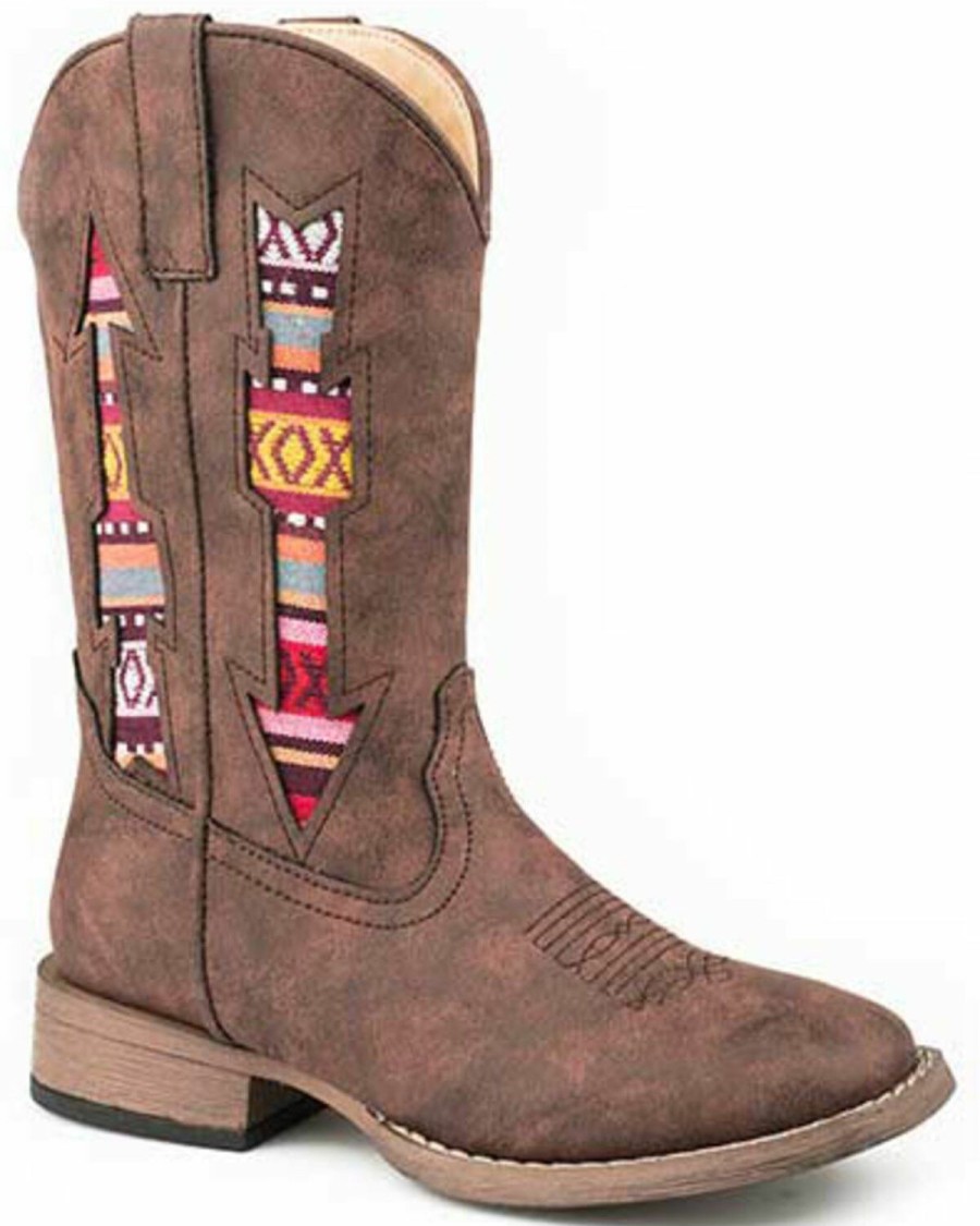 Western Boots * | Roper Boys' Southwestern Arrow Western Boots Square Toe Limited Edition