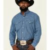 Western Shirt * | Roper Men'S Storm Cloud Check Plaid Long Sleeve Button-Down Western Shirt Limited Edition