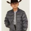 Clothing * | Roper Boys' Grey Rangewear Poly Filled Down Jacket Limited Edition