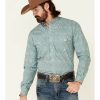 Western Shirt * | Roper Men'S Jade Quarry Medallion Paisley Print Long Sleeve Button-Down Western Shirt Outlet