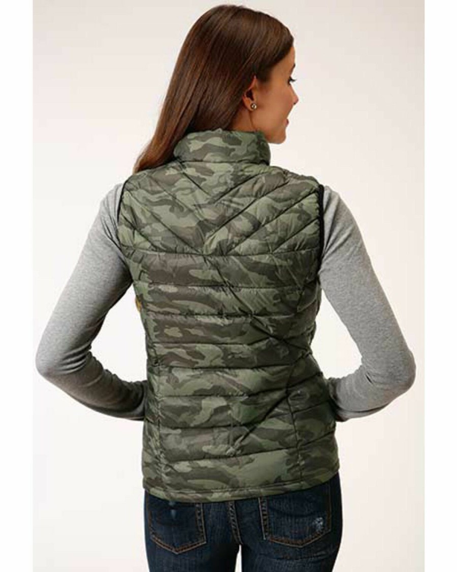 Clothing * | Roper Women'S Camo Quilted Puffer Vest Outlet