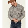 Western Shirt * | Roper Men'S Oxford Paisley Print Long Sleeve Snap Western Shirt Limited Edition