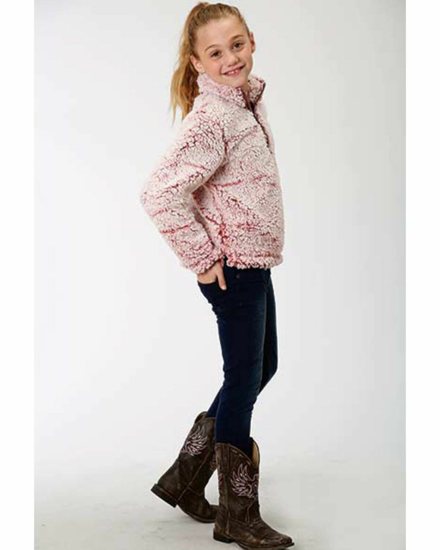 Clothing * | Roper Girls' Fuzzy Fleece Sweatshirt Outlet