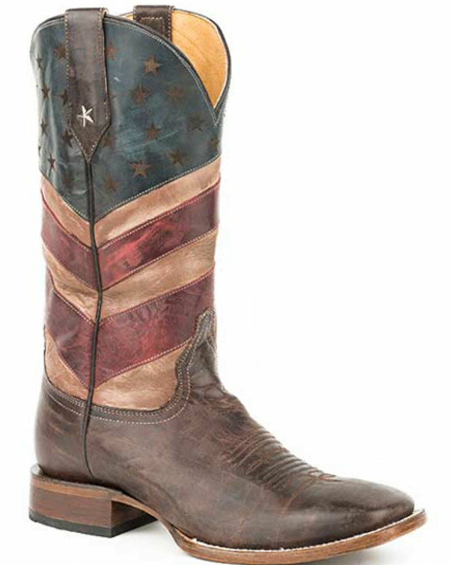 Western Boots * | Roper Men'S Patriotic Hoss Western Boots Square Toe Limited Edition