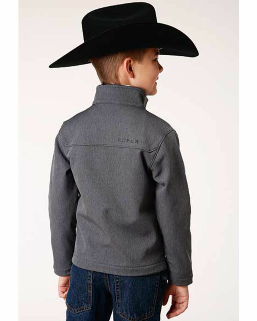 Clothing * | Roper Boys' Gray Softshell Jacket Sale