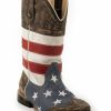 Western Boots * | Roper Kid'S Americana Flag Square Toe Western Boots Online