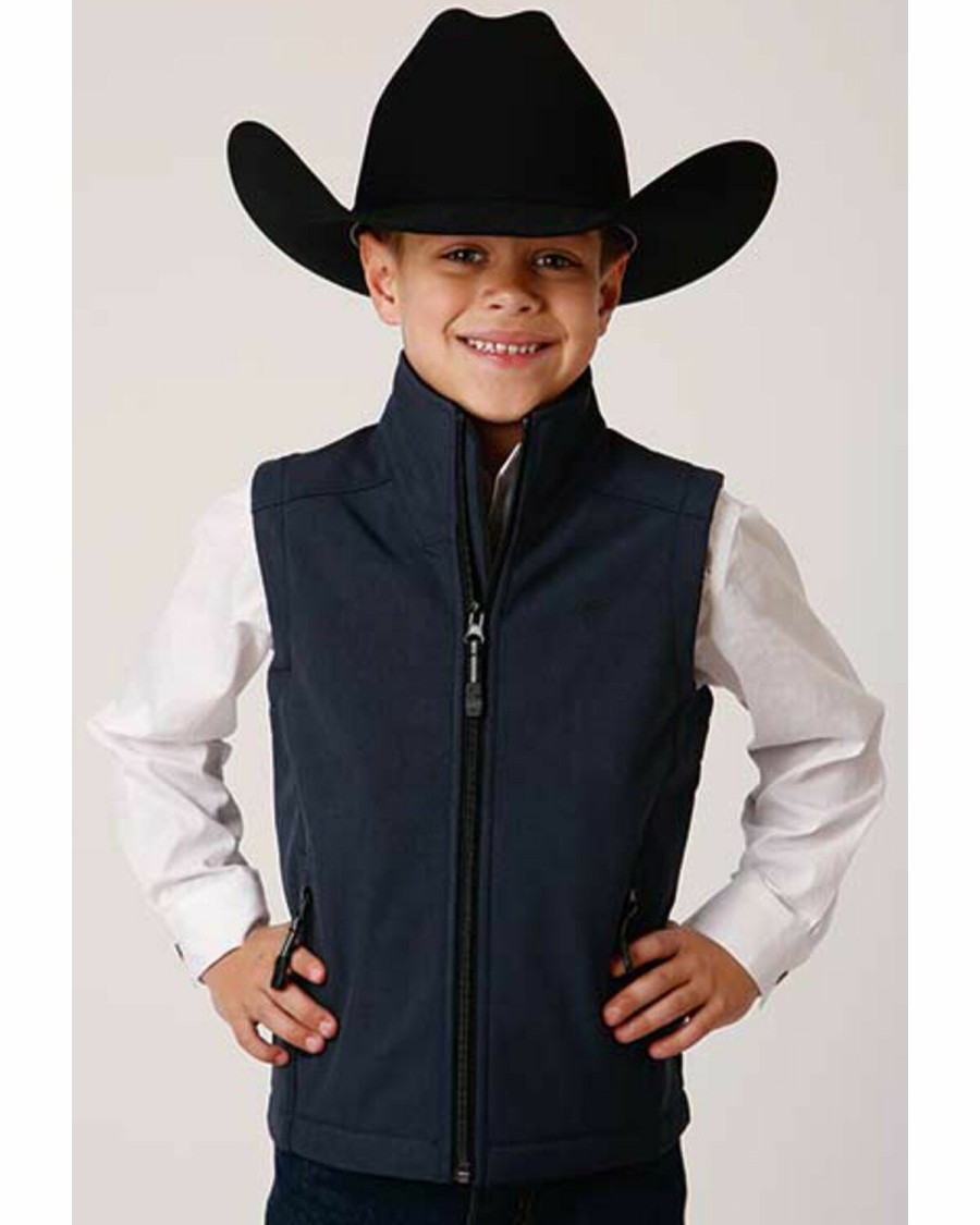 Clothing * | Roper Boys' Textured Softshell Vest Online