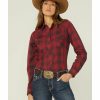 Western Shirt * | Roper Women'S Plaid Western Shirt Sale