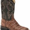 Western Boots * | Roper Men'S Cody Exotic Caiman Skin Western Boots Broad Square Toe Limited Edition