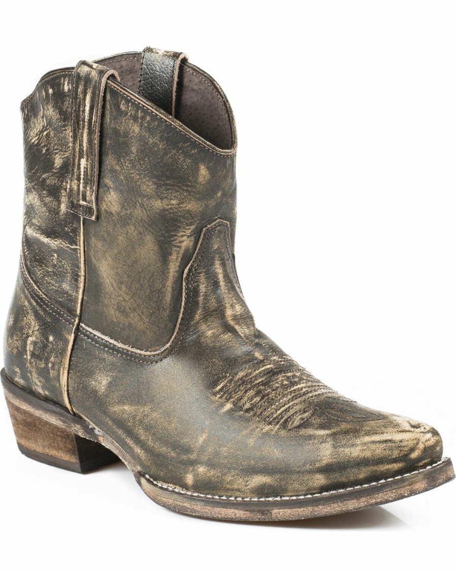 Western Boots * | Roper Women'S Distressed Snip Toe Short Western Boots Online