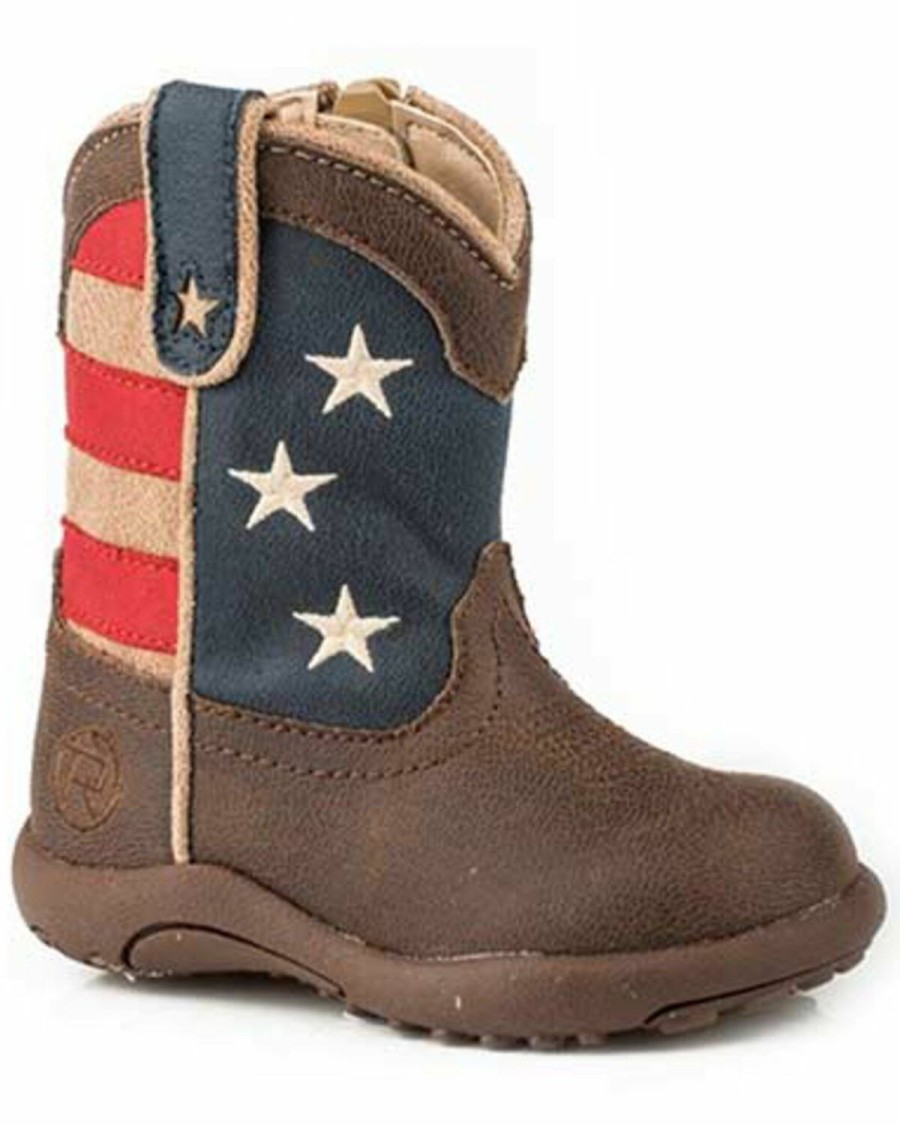 Western Boots * | Roper Toddler Boys' American Patriot Western Boots Round Toe Sale