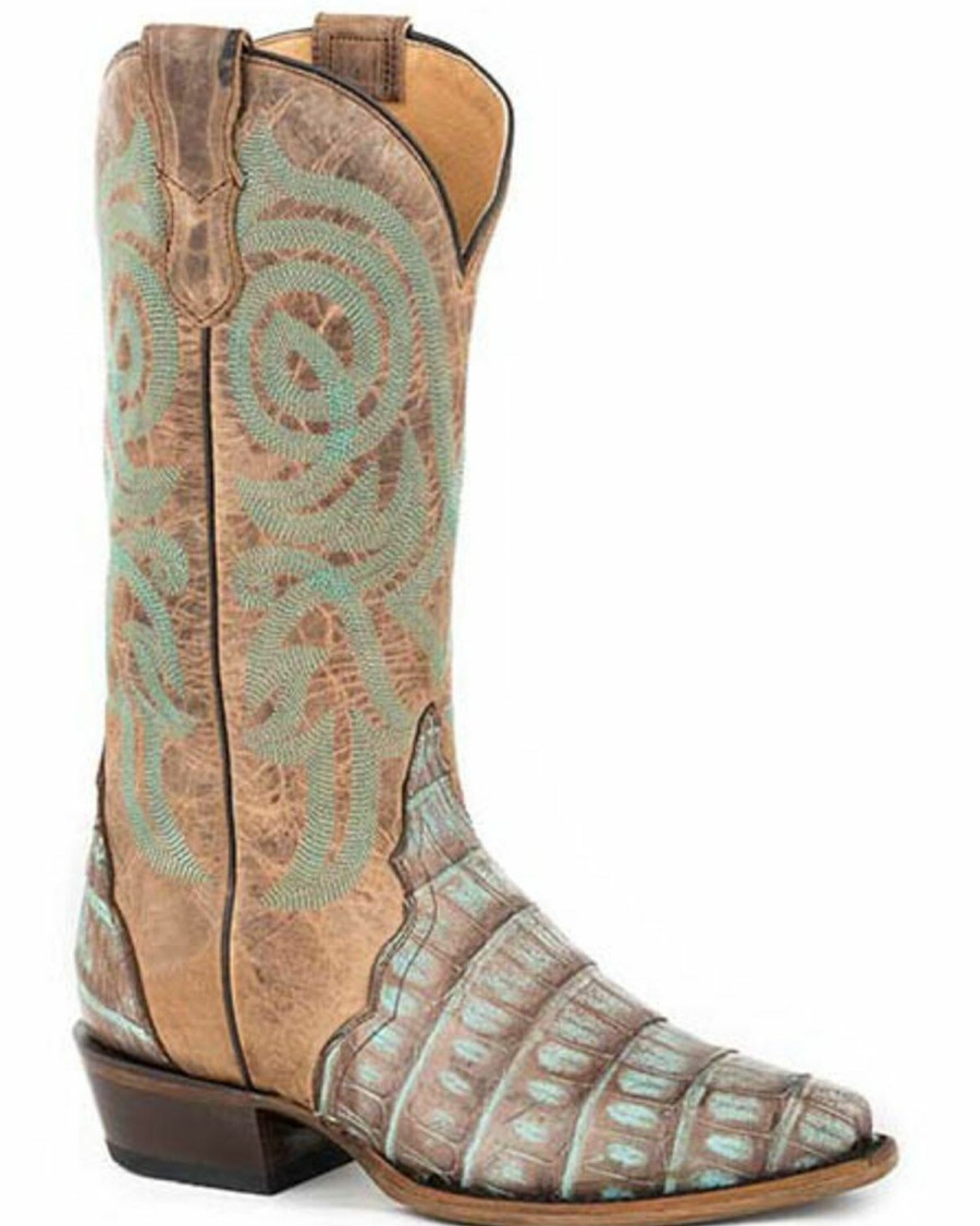 Western Boots * | Roper Women'S Copper Caiman Western Boots Snip Toe Outlet