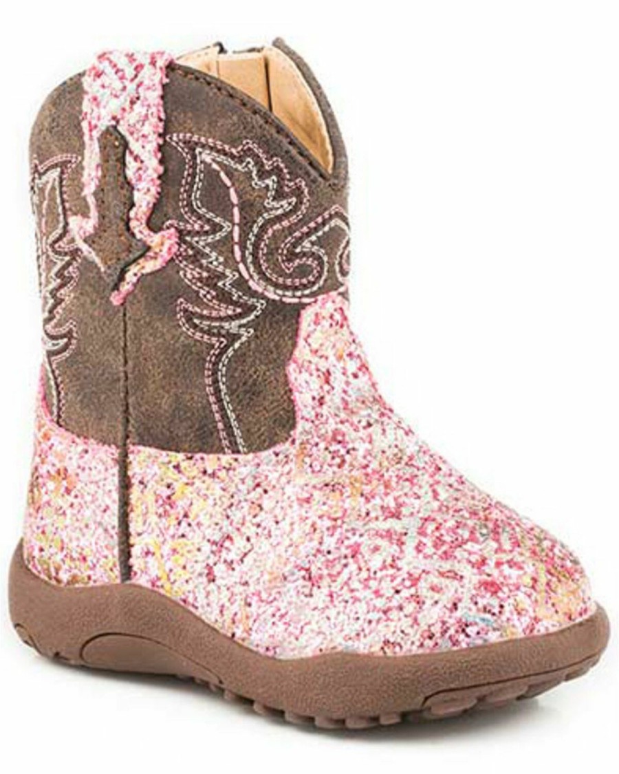 Western Boots * | Roper Infant Girls' Glitter Southwestern Western Boots Round Toe Online