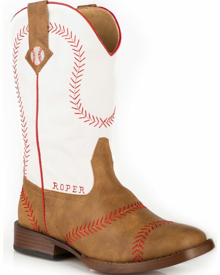 Boots * | Roper Boys' Baseball Cowboy Boots Square Toe Online