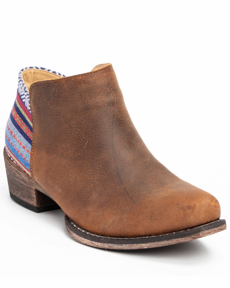 Boots * | Roper Women'S Serape Heel Fashion Booties Snip Toe Limited Edition