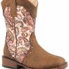 Western Boots * | Roper Girls' Glitter Geo Print Western Boots Round Toe Outlet