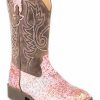 Western Boots * | Roper Girls' Glitter Southwest Western Boots Square Toe Sale