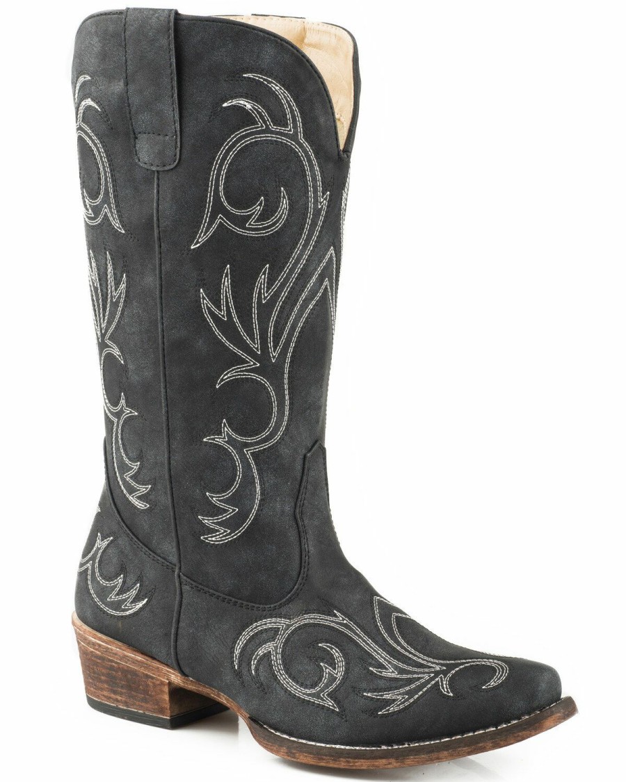 Western Boots * | Roper Women'S Riley Faux Leather Western Boots Snip Toe Sale