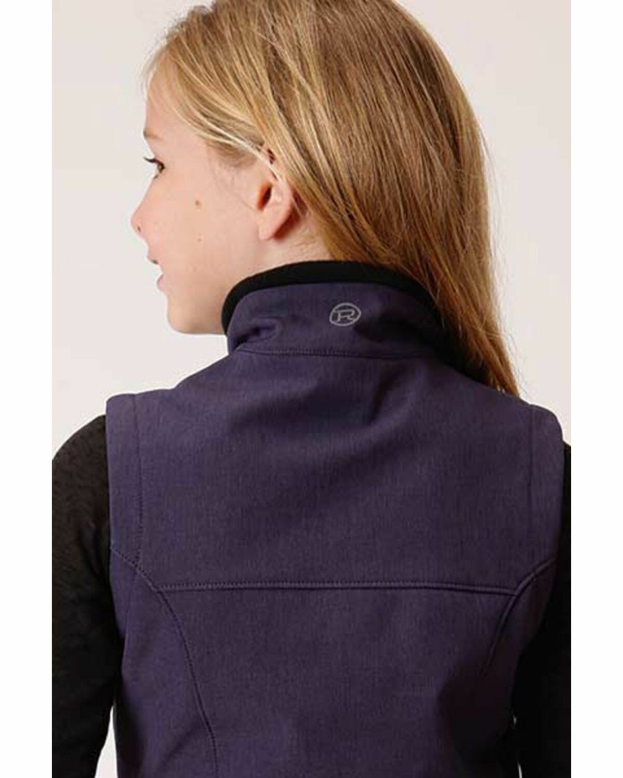 Clothing * | Roper Girls' Purple Softshell Fleece Vest Online